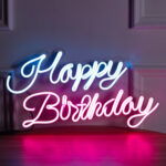Happy birthday neon sign  board